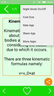 Science Formula with example android App screenshot 1