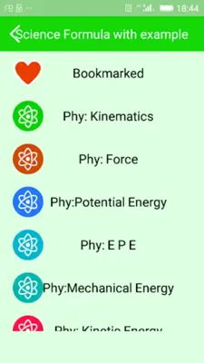 Science Formula with example android App screenshot 4